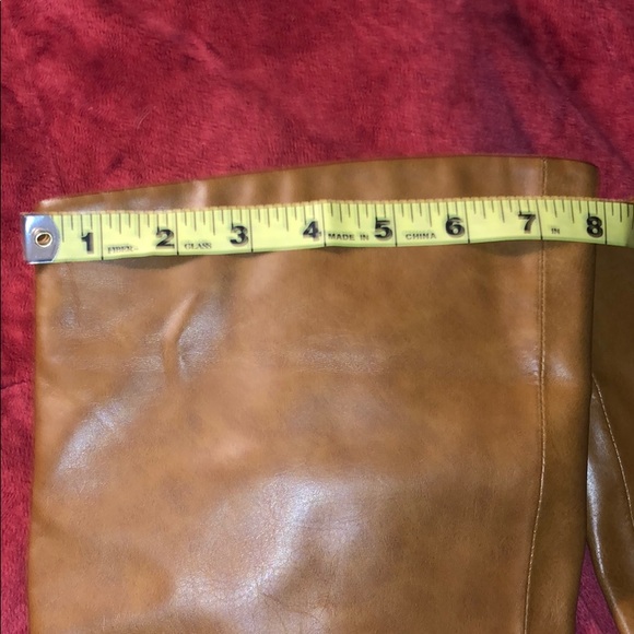 Colin Stuart faux leather tan knee high boots - Picture 7 of 8